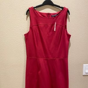 Brooks Brothers NWT Red Rayon Sheath Dress, Size 14